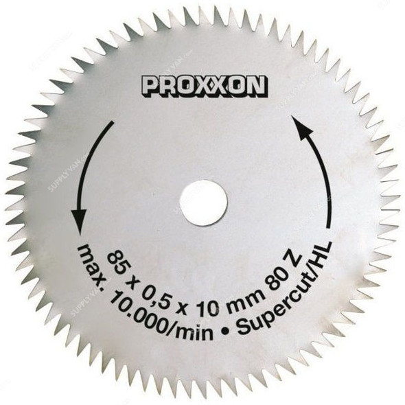 Proxxon Cut Saw Blade, 28731, 85x10MM, 80Teeth
