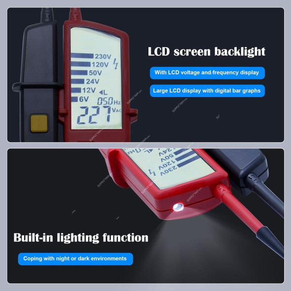 Uni-T Voltage and Continuity Tester, UT18D, IP65, 6V-690V, 0 to 100 kohm Uni-T Voltage and Continuity Tester, UT18D, IP65, 6V-690V, 0 to 100 kohm