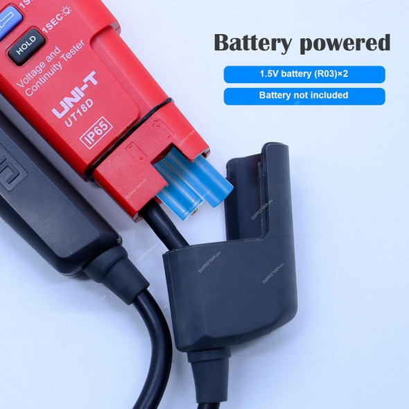 Uni-T Voltage and Continuity Tester, UT18D, IP65, 6V-690V, 0 to 100 kohm