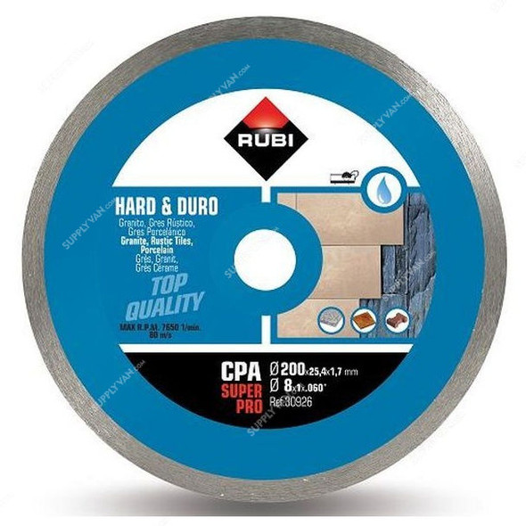 Rubi Diamond Blade, 030926, 200MM