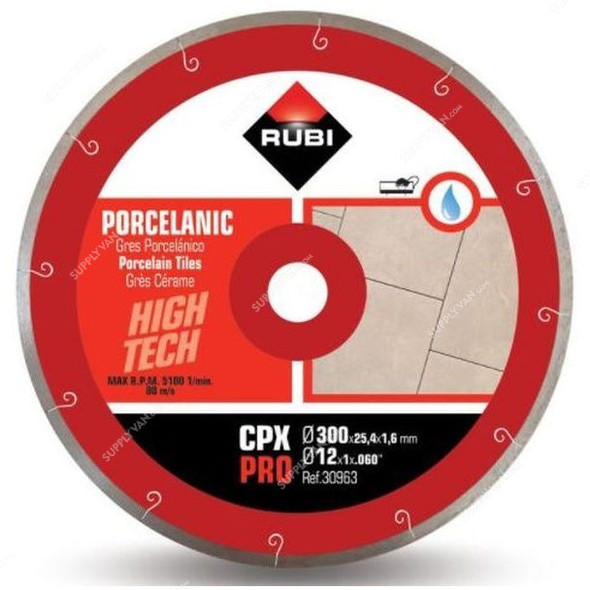 Rubi Porcelain Tile Diamond Blade, 030963, 300MM