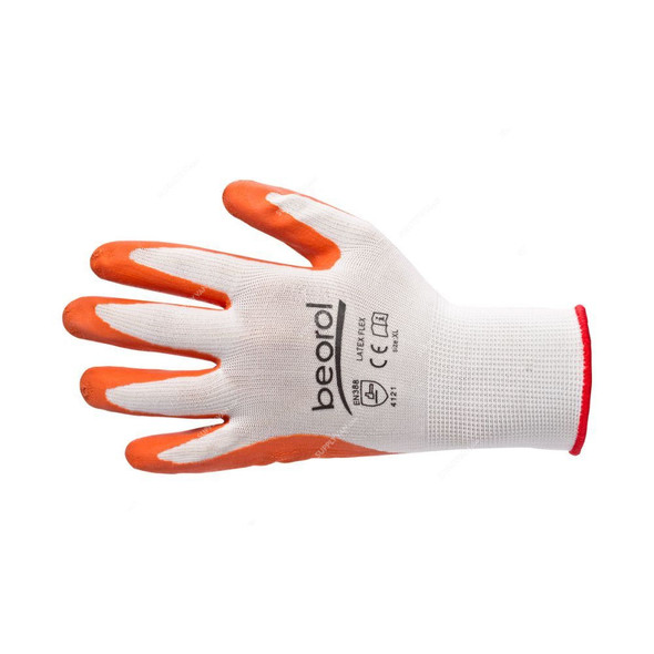 Beorol Knitted Gloves, RLF, White and Orange