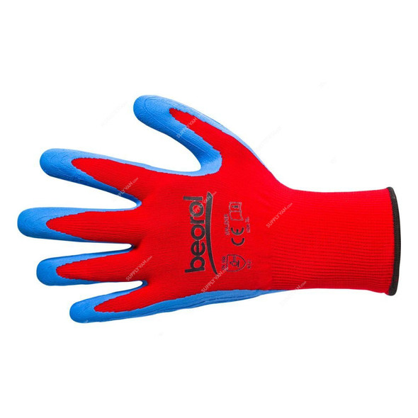Beorol Knitted Gloves, RSJL, Red and Blue