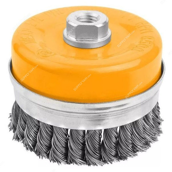 Tolsen Wire Cup Brush, 77513, Twist Knot, 75MM