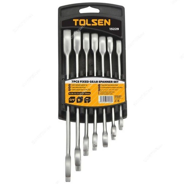 Tolsen Combination Spanner Set, 15229, 7 Pcs/Set