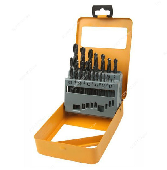 Tolsen HSS Twist Drill Bits Set, 75081, 19PCS