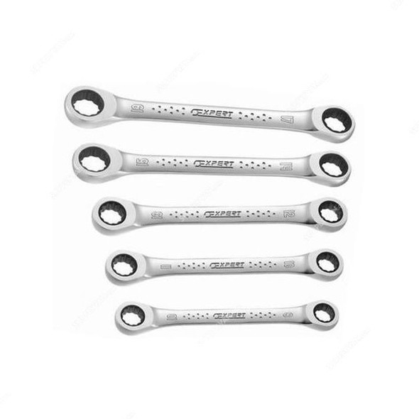 Expert Ratchet Ring Wrench Set, E111103, 5PCS