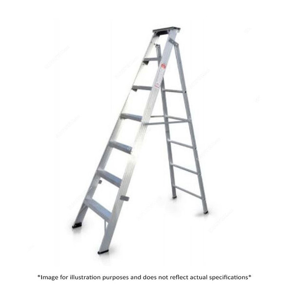 Emc Dual Purpose Ladder, EDPL-3, Aluminium, 2 Sides, 3 Steps, 1.2 Mtrs, 113 Kg