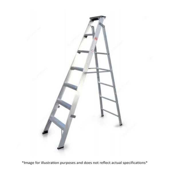 Emc Dual Purpose Ladder, EDPL-4, Aluminum, 2 Sides, 4 Steps, 1.8 Mtrs, 113 Kg