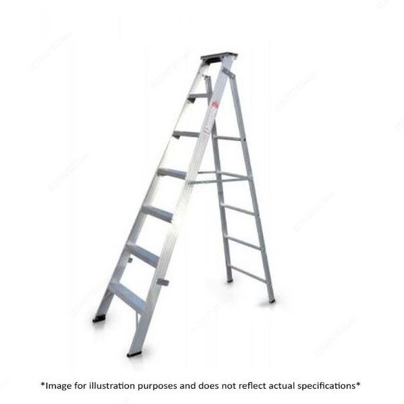 Emc Dual Purpose Ladder, EDPL-5, Aluminum, 2 Sides, 5 Steps, 2.7 Mtrs, 113 Kg