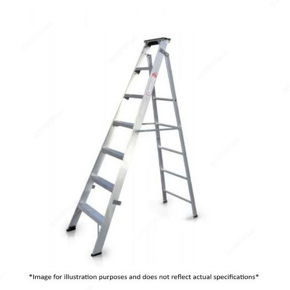 Emc Dual Purpose Ladder, EDPL-6, Aluminum, 2 Sides, 6 Steps, 3.3 Mtrs, 113 Kg