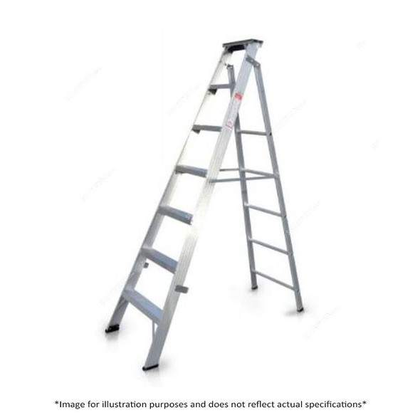 Emc Dual Purpose Ladder, EDPL-7, Aluminum, 2 Sides, 7 Steps, 3.9 Mtrs, 113 Kg