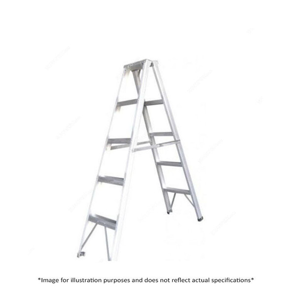 Emc Double Sided Ladder, EDSL-06, Aluminum, 2 Sides, 6 Steps, 1.55 Mtrs, 90.71 Kgs