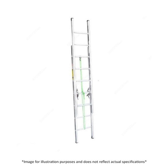 Emc Double Extension Ladder, EHEL-18, Aluminum, 1 Side, 18 Steps, 8.5 Mtrs, 113.39 Kgs