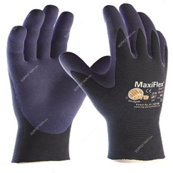 ATG Safety Gloves, 34-274, MaxiFlex Elite, M, Blue