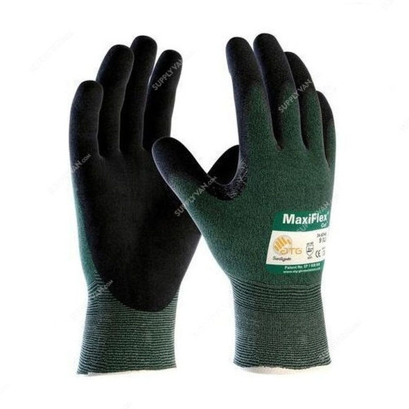 ATG Cut-Resistent Gloves, 34-8743, MaxiFlex Cut, S, Green