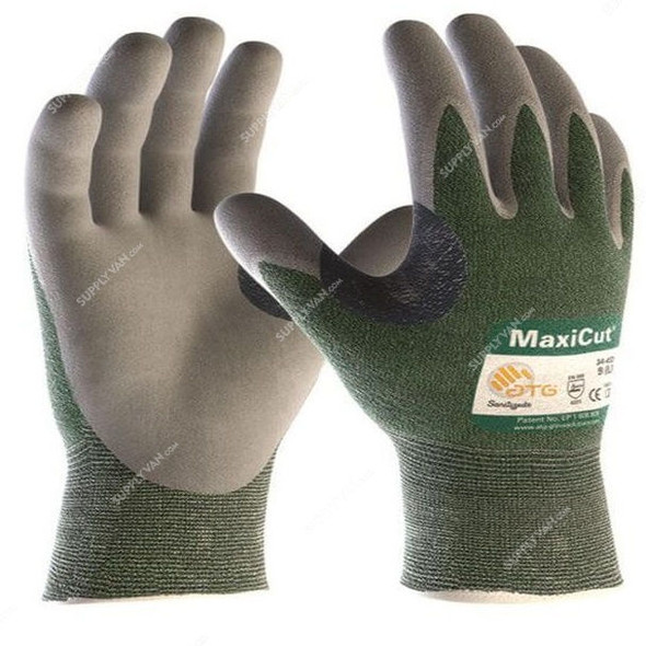 ATG Cut-Resistant Gloves, 34-450, MaxiCut, L, Green