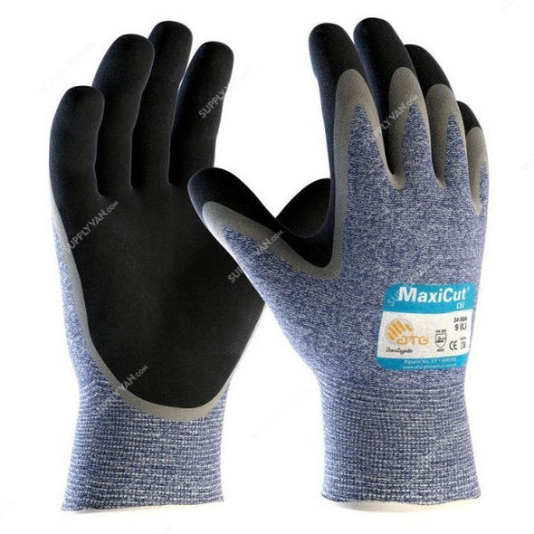 ATG Cut-Resistant Gloves, 34-504, MaxiCut Oil, M, Multicolor