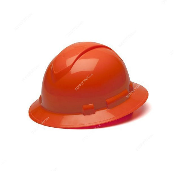 Pyramex Safety Helmet, HP54141 , Full Brim, Orange