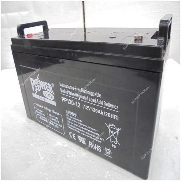 Powerplus Lead Acid Battery, PP120-12, 12V, 120Ah/20Hr