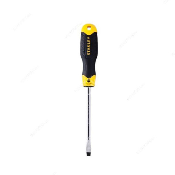 Stanley Cushion Grip2 Slotted Screwdriver, STHT65194-8, 6.5MM Tip Size x 200MM Blade Length