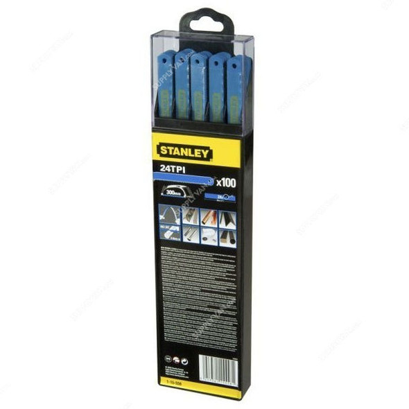 Stanley Hack Saw Blade, 1-15-558, 24TPI, Blue