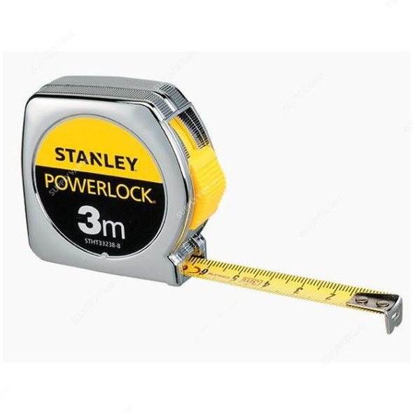 Stanley Powerlock Measuring Tape, STHT33203-8, 3 Mtrs