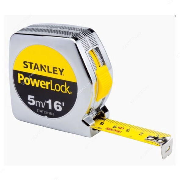Stanley Powerlock Measuring Tape, STHT33158-8, 5 Mtrs