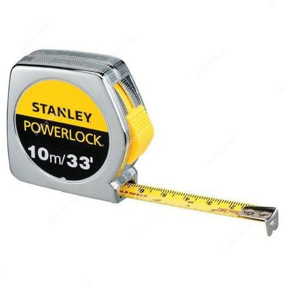 Stanley Powerlock Measuring Tape, STHT33463-8, 10 Mtrs