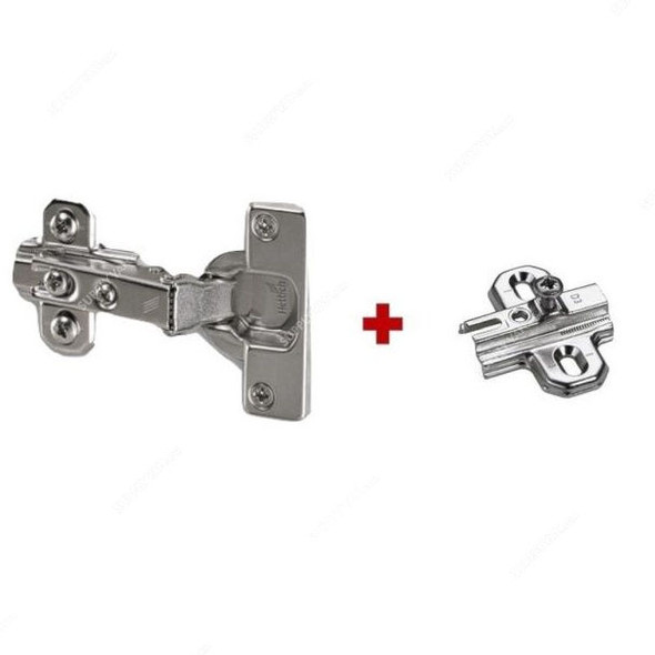 Hettich Half Overlay Hinges With Mounting Plate, 1078661+1079198