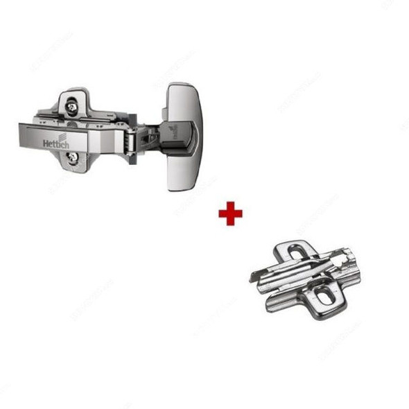 Hettich Half Overlay Hinges With Mounting Plate, 9071206+9071576