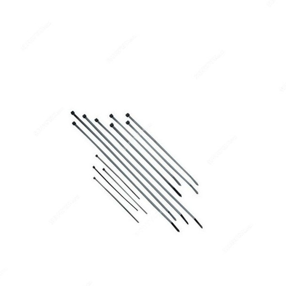 RR Nylon Cable Tie, RR-1025BK, 100MM Length x 2.5MM Width, Black, 100 Pcs/Pack
