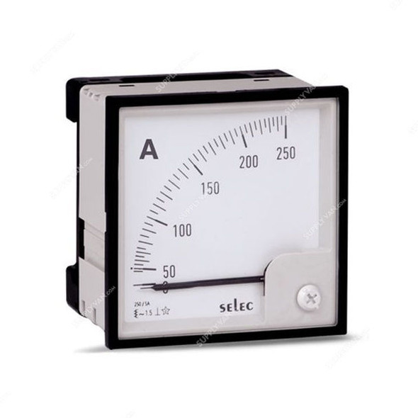 Selec Analog Ammeter, AM-I-3-100-5A, 0-5A