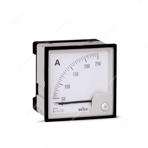 Selec Analog Ammeter, AM-I-2-80-5A, 0-5A