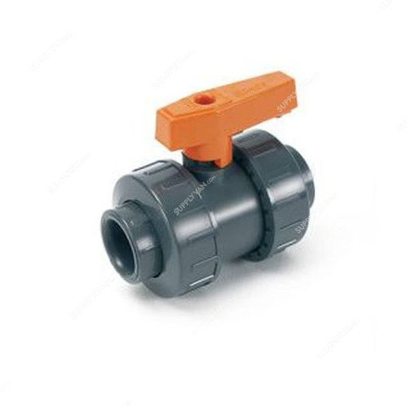 Comer Double Union Ball Valve, PVCBVD130100N, 107MM