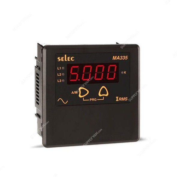 Selec Digital Ammeter, MA335, 230VAC