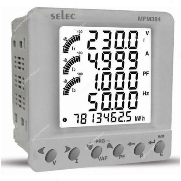 Selec Multifunction Meter, MFM384-C-CU-G, 100-240VAC