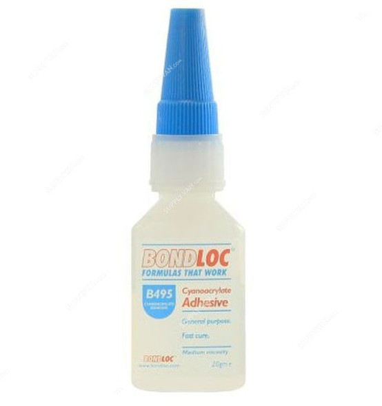 Bondloc Cyanoacrylate Adhesive, B495, 0.2Kg