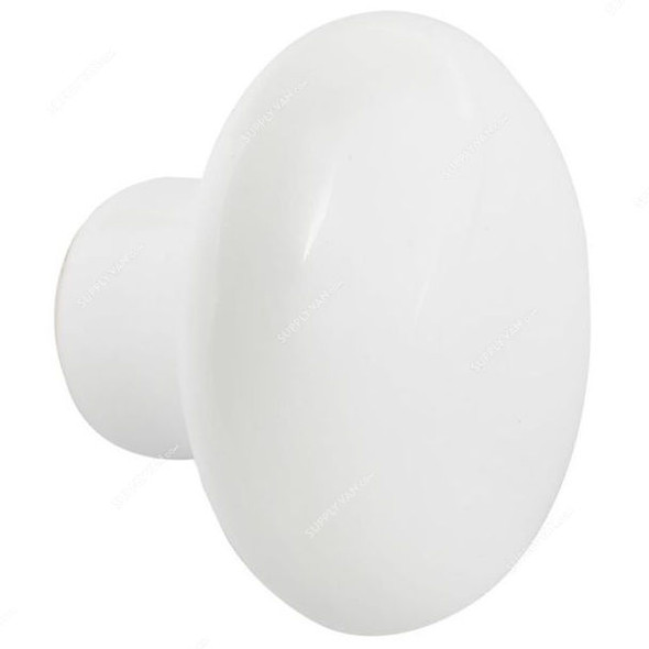 Cupboard Knob, 101 Plain, 25MM, White