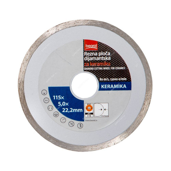 Beorol Diamond Cutting Disc, RPDK115, 115MM