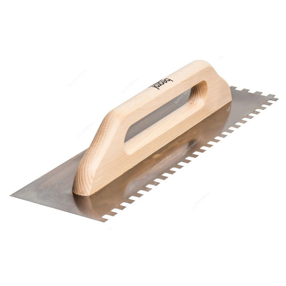 Beorol Plastering Trowel, GRVND10, Wood/Stainless Steel, 130MM Width x 480MM Length