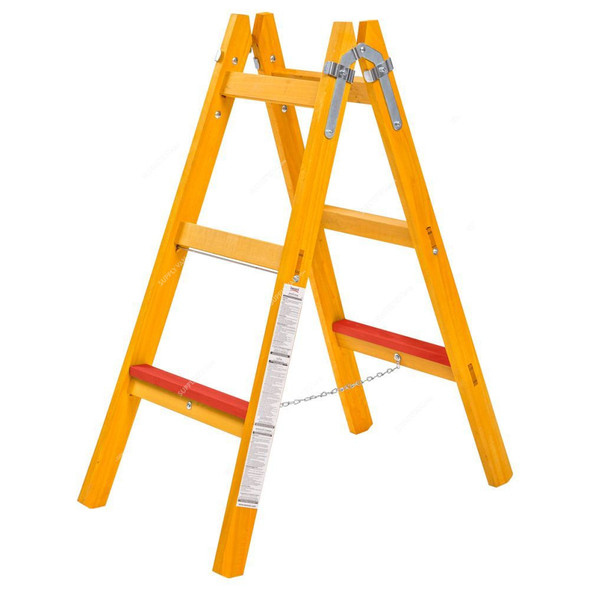 Beorol Wooden Ladder, DME2X3, 2 Sides, 3 Steps, 0.9 Mtrs, 220 Kg Weight Capacity