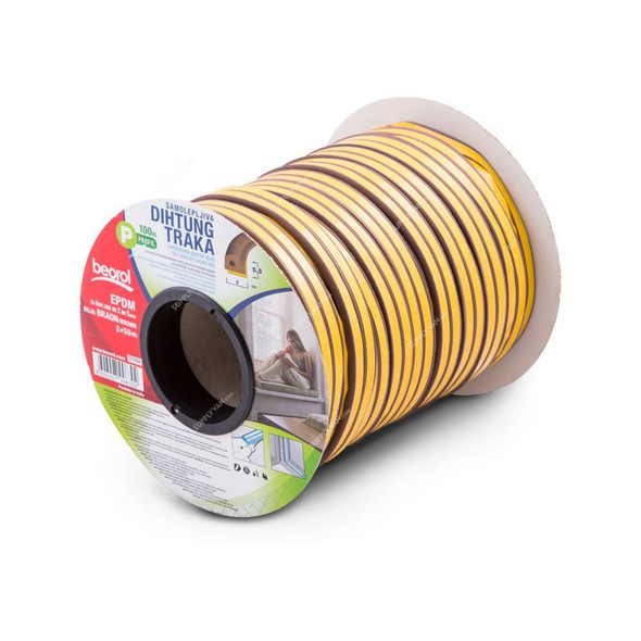 Beorol P Profile Seal Strip, DTPBR, 2x50 Mtrs, Brown