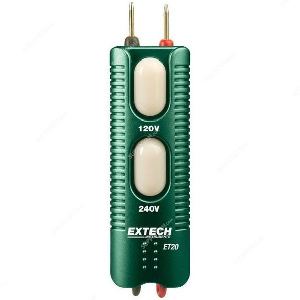 Extech Voltage Tester, ET20, 100-250V