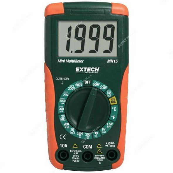 Extech Multimeter, MN15A, -20 to 750 Deg.C