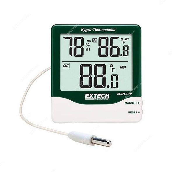 Extech Hygro Thermometer, 445713-TP, -50 to 70 Deg.C