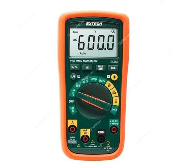 Extech True RMS Multimeter With NCV, EX355, -40 to 1000 Deg.C