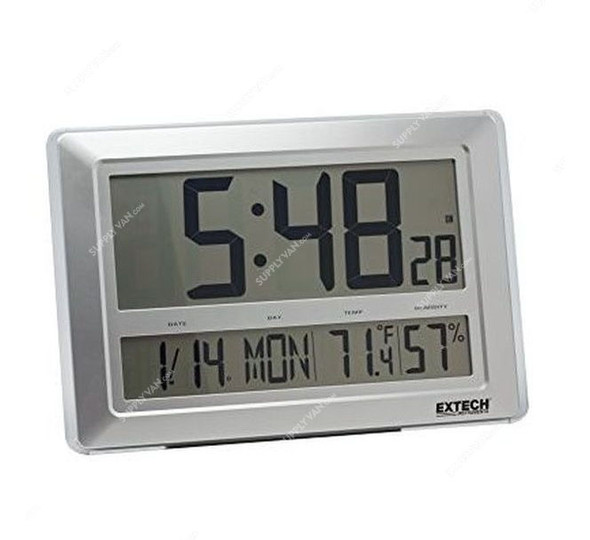 Extech Digital Clock, CTH10A, 0 to 50 Deg.C