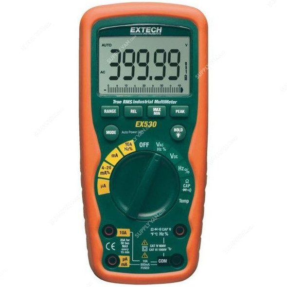 Extech True RMS Industrial Multimeter, EX530, -20 to 750 Deg.C