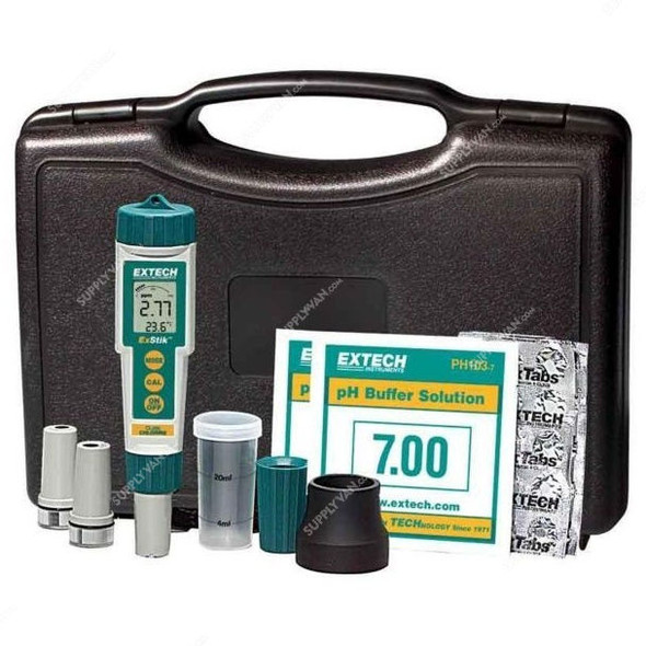 Extech Ph Meter Kit, EX900, -5 to 90 Deg.C